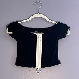 Suzette Zipper Crop Top One Size